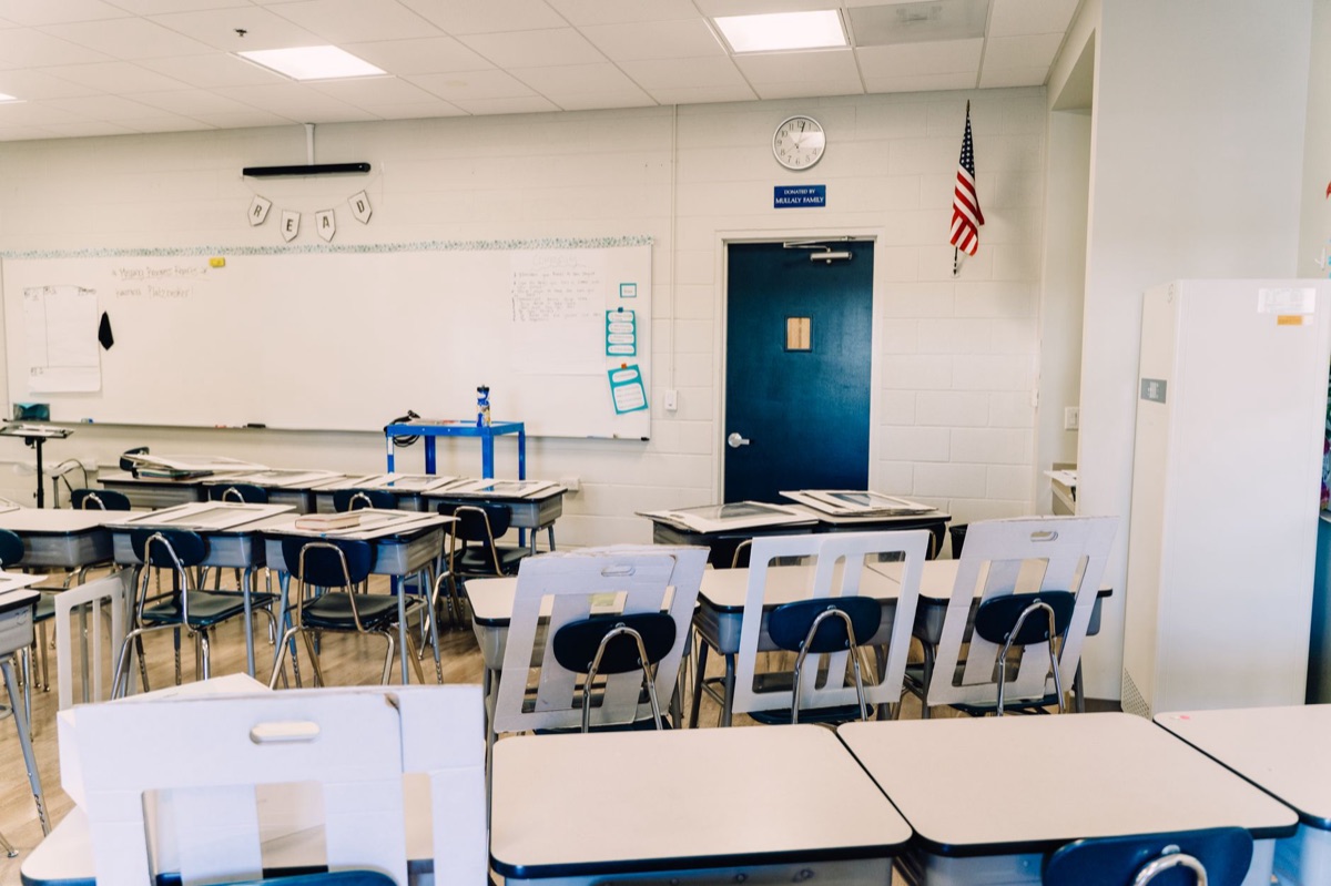 German classroom with whiteboard