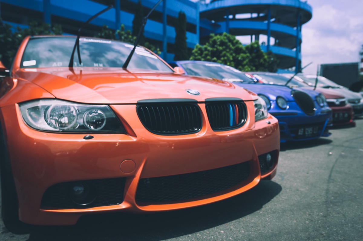 Modern car assembly line in Germany