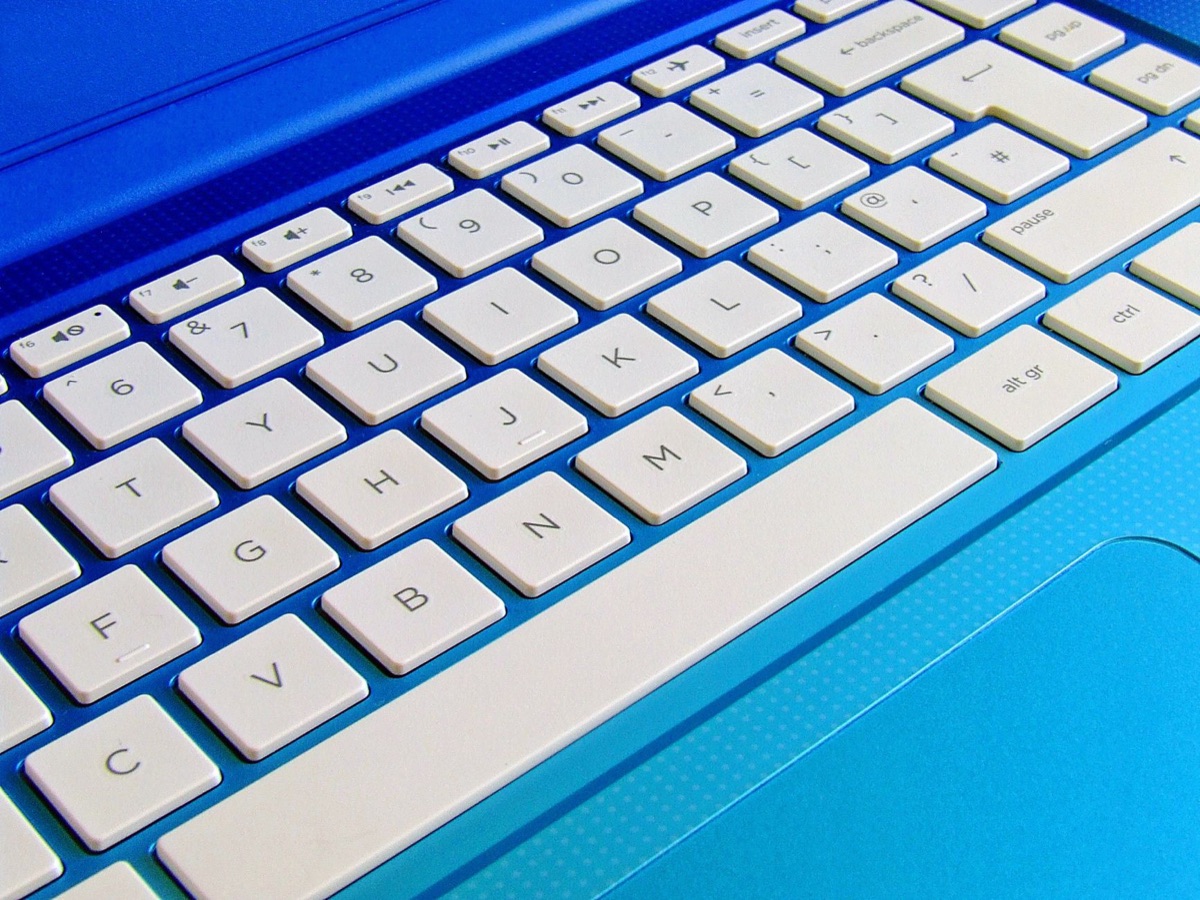 Computer keyboard with internet symbols