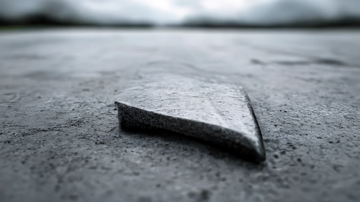 Un wedge en acier utilisé pour saisir ou retenir des objets.